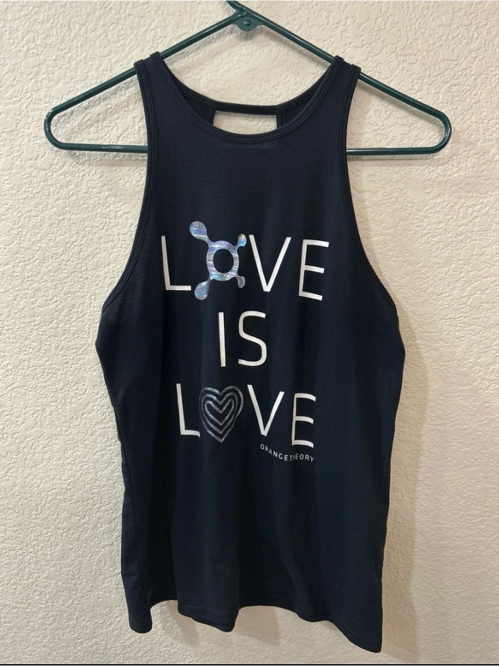 Orangetheory Black Performance Tank with Love is Love Design for Pride/ Anytime